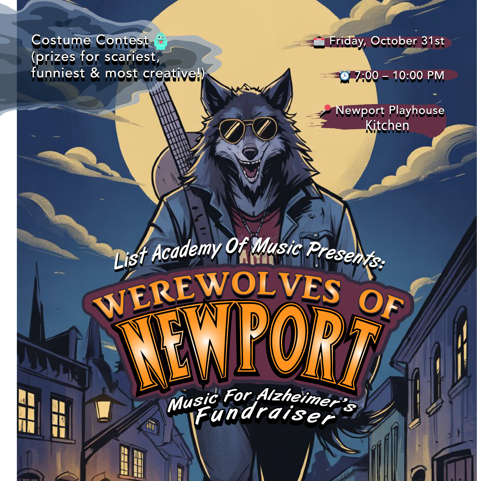 🐺 Werewolves of Newport: A Spooky Night of Music & Memory 🕸️