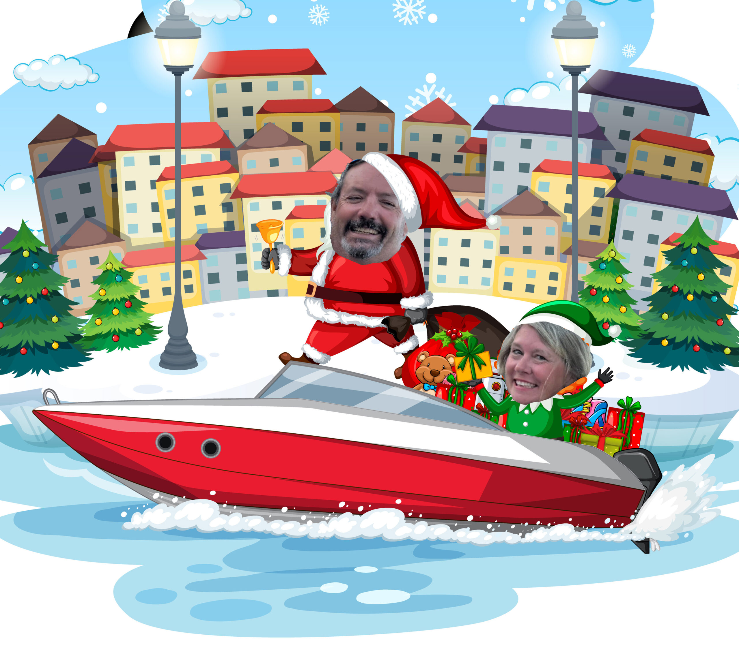 🎅 SANTA & HIS ELF AT NEWPORT YACHT CLUB!